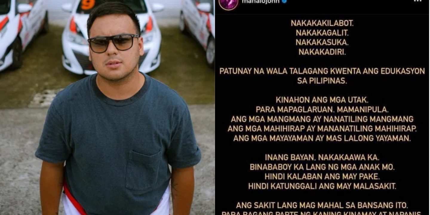 DATING GOIN BULILIT STAR JOHN MANALO SA PAGKAPANALO NI BBM: "NAKAKAKILABOT, NAKAKAGALIT, NAKAKASUKA, NAKAKDIRI"