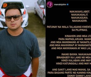 DATING GOIN BULILIT STAR JOHN MANALO SA PAGKAPANALO NI BBM: "NAKAKAKILABOT, NAKAKAGALIT, NAKAKASUKA, NAKAKDIRI"