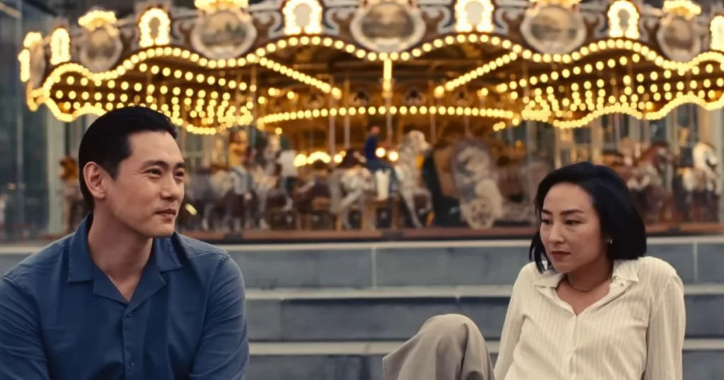 Past Lives' is a 2023 American romantic drama that stars Greta Lee, Teo Yoo, and John Magaro